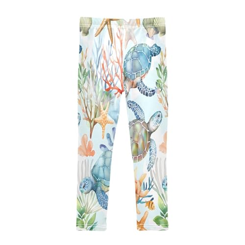 Toddler Girls Leggings Printed Yoga Pants Leggings Sea Turtles for Kids2