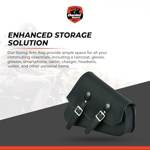 Bolsa lateral de cuero para moto Daniel Smart miniatura 6