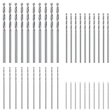 MISIQIMA 40 Stück Kleine Holzbohrer Set, Mini HSS Spiralbohrer Holzbohrer 0.5/1 / 1.5/2 mm, Mini Bohrer Holz, Klein HSS Metallbohrer für Holz, Kunststoff, Aluminium