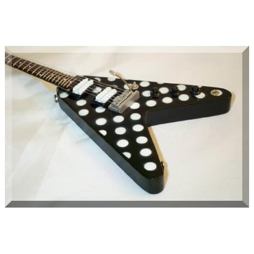 RANDY RHOADS - Mini guitarra en miniatura con lunares volando en V