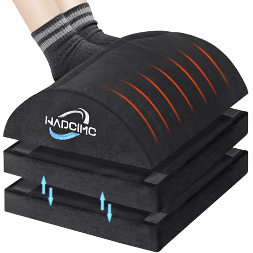 WADCIMC - WADCIMC Foot Rest for Under Desk at Work, Warmer Feet Pocket Footrests,Foot Stool with Washable Cover,Comfortable Footrest with 3 Adjustable Heights, for Office Gaming Chair, for Leg Support, XL(18IN) - -25%