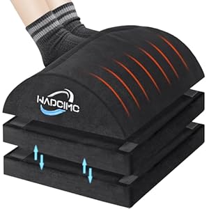 WADCIMC Foot Rest for Under Desk at Work, Warmer Feet Pocket Footrest,Foot Stool with Washable Cover,Comfortable Footrest with 3 Adjustable Heights, for Office Gaming Chair, for Leg Support, XL(18IN)