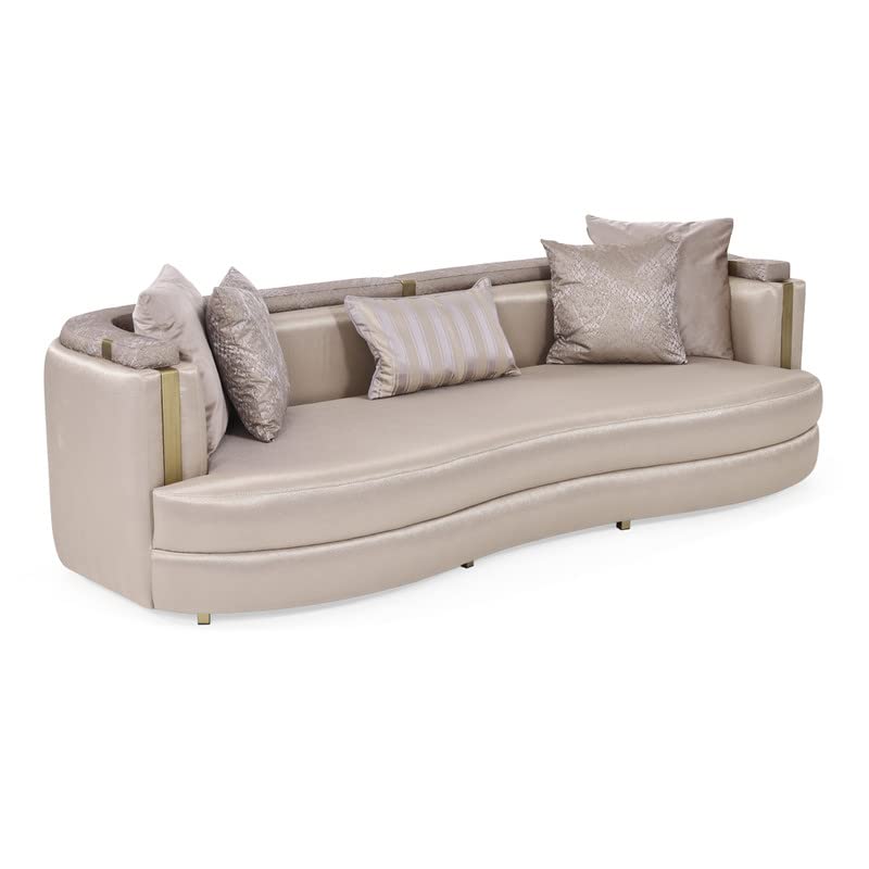 Homes r us Como 3-Seater Sofa 92 x 90 x 75 Gold
