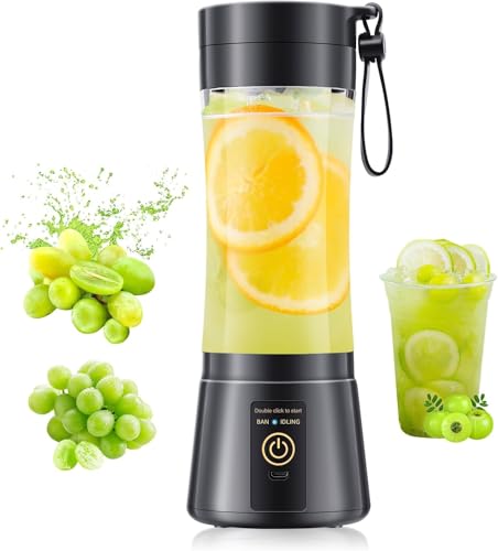 Image of Portable Cordless Smoothie Blender - Personal Size Mini Blender | 12oz Portable Blender Juice Cup, Lightweight & Leak-Proof, Quick Blend, Easy Clean, Freshly Squeezed in Picnic /Sports /Office
