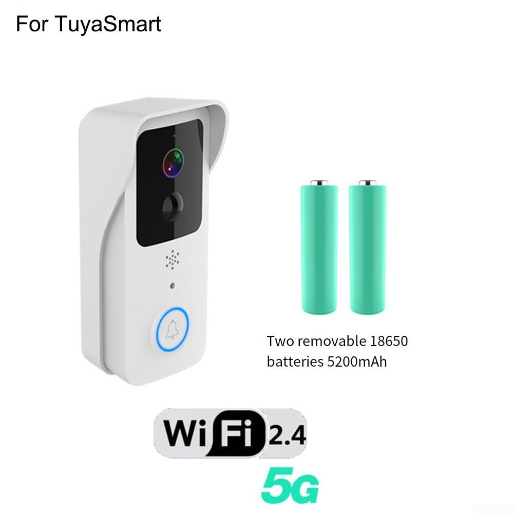 Videocitofono WiFi 1080P 2.4G 5GHz Dual Band per Smart Intercom IP65 resistente alle intemperie telecamera di sicurezza esterna per app Tuya (nero)