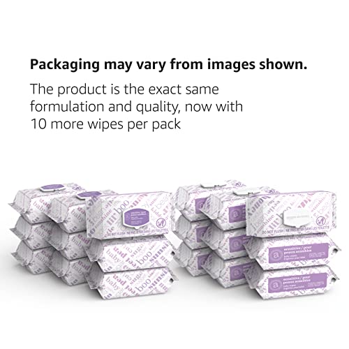Amazon Elements Baby Wipes, Sensitive, Fragrance Free, White, 810 Count (9 Packs Of 90) (Previously 720) #TOP1