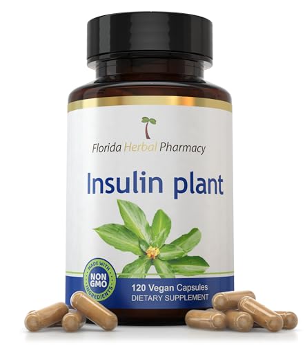 Florida Herbal Pharmacy Insulin Plant Costus Igneus Leaf Extract Supplement Capsules 10:1 (120 Capsules) 4 Months Supply