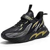 Qvxkd Basket Enfant Garcon Basket Fille Chaussures de Sport et Course Confortable Mode Sneakers 28EU 39EU