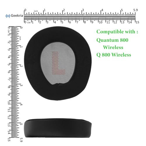 Image of Geekria Sport Cooling-Gel Replacement Ear Pads for JBL Quantum 800 Wireless Headphones Ear Cushions, Repair Parts (Black)