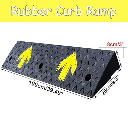 Rampa de Caucho para Borde de Coche 8cm de Altura miniatura 7