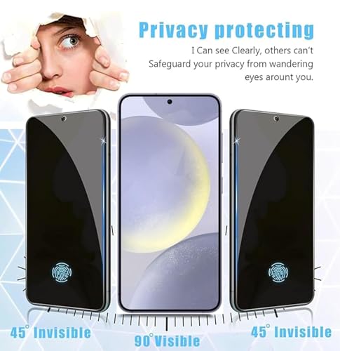 Image of ZARALA Pack 1- Privacy Tempered Guard for Vivo X300 FE 5G | FingerPrint Unlock | 9H Screen Guard Protector | Anti-Spy | Case Friendly - Installation Kit