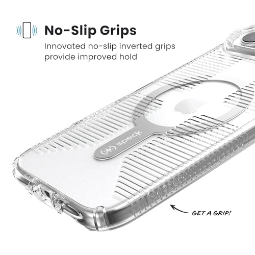 Image of Speck GEMSHELL Grip +MS Case for iPhone 17 Air - Clear /Clear | Slim Protective Grip | Drop Protection | MagSafe Compatible