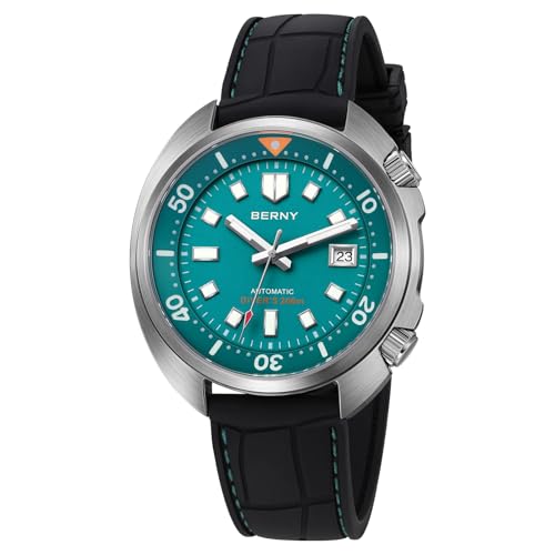 BERNY Automatic Watch for Men 200M Waterproof Dive Watch Men's Analog Mechanical Wristwatch with...