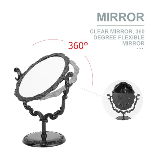 Espejo Vintage Giratorio para Maquillaje con Marco Negro miniatura 5
