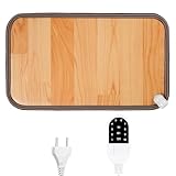 Rakuker Tappeto Riscaldante Piedi, 50 x 30 cm Scaldapiedi Elettrico Portatile, Scalda Piedi Casa Elettrico con 10 Livelli di Temperatura & 3 Timer, Tappetino Riscaldante Piedi per Casa e Ufficio