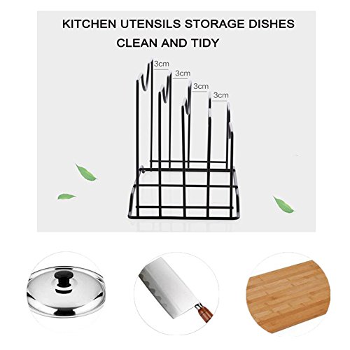 Pot Lid Holder,Lid Organizer,Pot Lid Rack Storage,Pan Lid Cover Cabinet Pantry Holder Rack Organizer, Multifunctional Kitchen Cookware Chopping Board Organizer Storage Rack (10.23x6.29x8.66 IN)