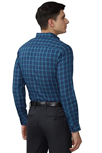 Image of Peter England Men's Checkered Slim Fit Shirt