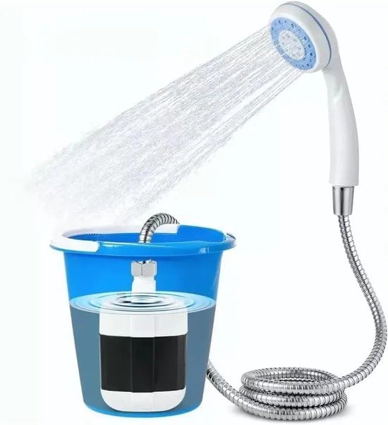 Doccia Portatile Da Campo Con Pompa A Batteria 2200 MAh – Ricaricabile, Impermeabile Per Campeggio, Spiaggia, Animali Domestici