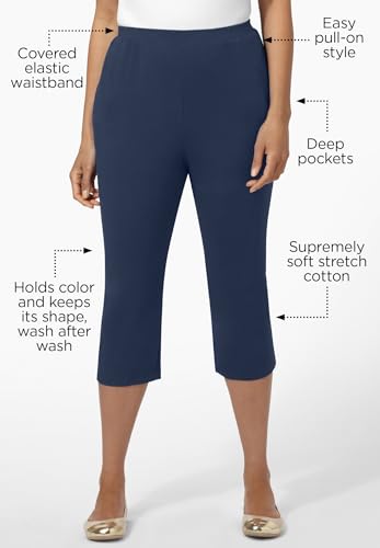 Catherines Women's Plus Size Tall Suprema Capri (with Pockets)2