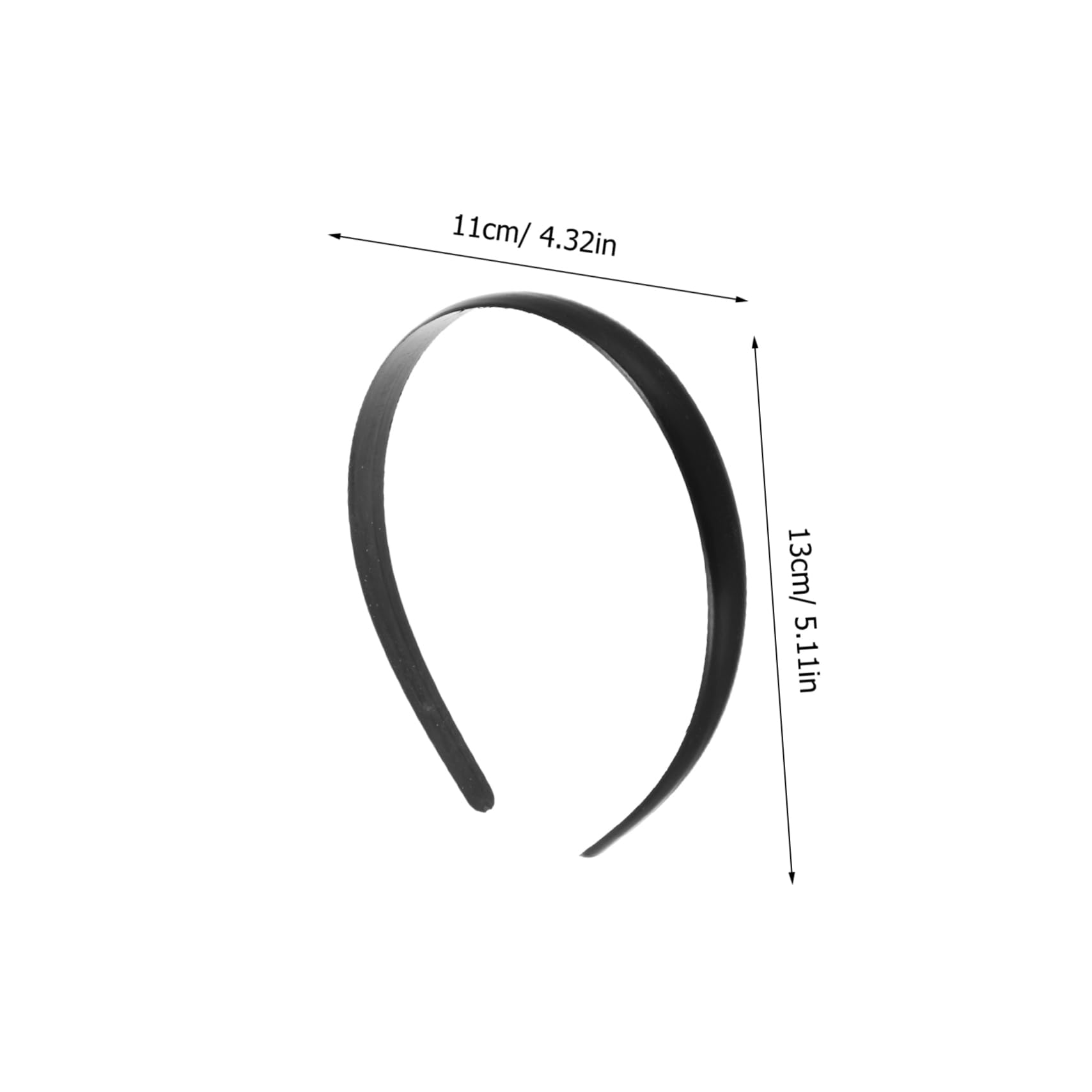 Diademas Sencillas Ligereza y Sujeción Cómoda de Plástico Negro de 15 Mm sin Dientes Paquete de 50 Aro Pelo Femenino para Uso Diario