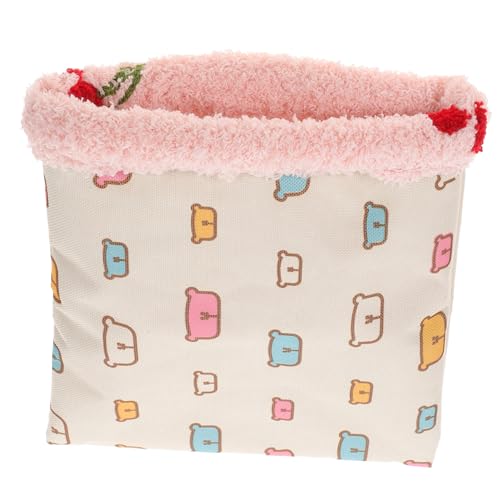 Housoutil Hamsterbett Schlafsack Winter Kuschelbett Aus Weichem Plüsch 23x18cm Wärmende Haustierbett Nest Für Hamster Meerschweinchen Igel Kleine Tiere