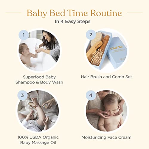 ELLAOLA Tear Free Baby Shampoo & Body Wash - Organic, Hypoallergenic Baby + Kid Soap Hydrates & Nourishes While Gently Cleansing Sensitive Skin, Fragrance Free | 10.1 fl. oz. β image 5
