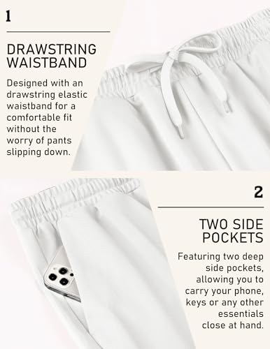 COOFANDY Men's Yoga Sweatpants Open Bottom Lightweight Sweat Pants Drawstring Athletic Lounge Pants with Pockets4