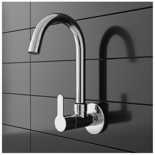 Image of CLINTON Kitchen Sink Cock with 360 Degree Swivel Spout | Kitchen Sink Tap | Kitchen Faucet | Tap for Kitchen Sink (Fusion)
