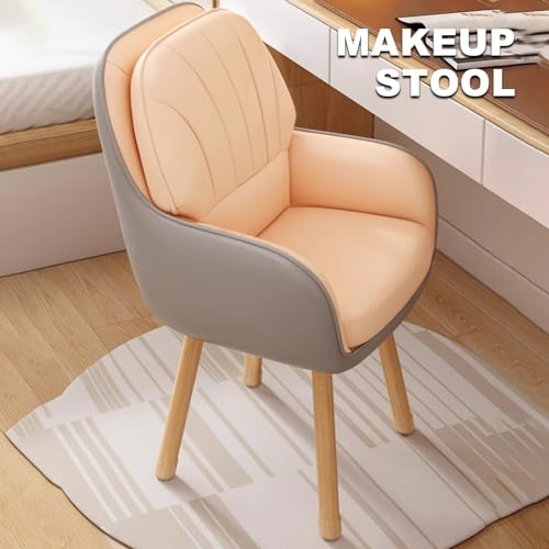 Chaise de maquillage grise rembourrée et confortable pour coiffeuse - 4
