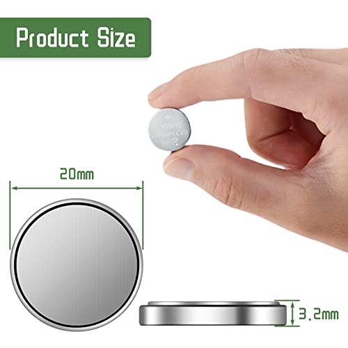 200 pilas CR2032 de litio 3V para reloj y llavero miniatura 6