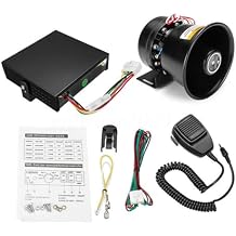 Car Warning Alarm 400W DC12V 9 Sound Loud Police Fire Horn Speaker System + Mic Loud Speaker System Universal After-Market Parts