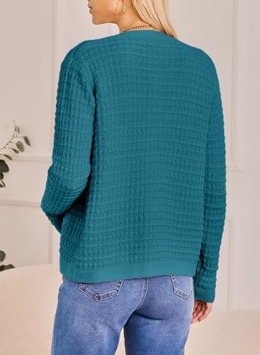 Dokotoo Womens Knit Cardigan Long Sleeve Open Front Sweater Button Down Jacket,Skobeloff Medium thumb #3