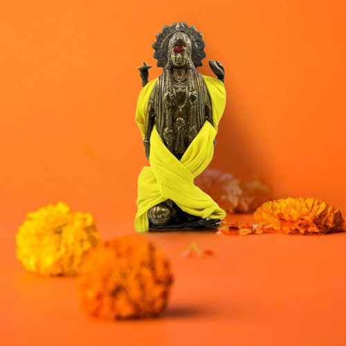 Image of Cloth for Pooja | Handwoven from Fine Fabric, Cotton Puja Kapda for Home Temple | Pack of 1 | 1.25 Meter (Pooja Vastra) (Yellow)