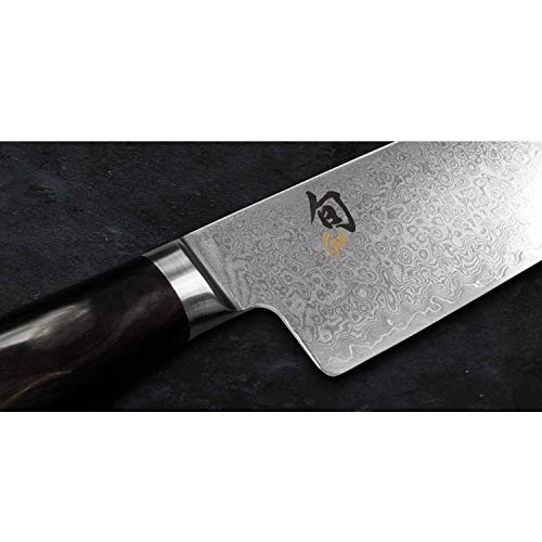 Foto von KAI Shun Premier Tim Mälzer Minamo japanisches Officemesser 9,0 cm Klingenlänge - VG-MAX Kernstahl mit 32 Lagen Damaszenerstahl, 61 (±1) HRC - Pakkaholz - Handgefertigt - Made in Japan, Gemüsemesser