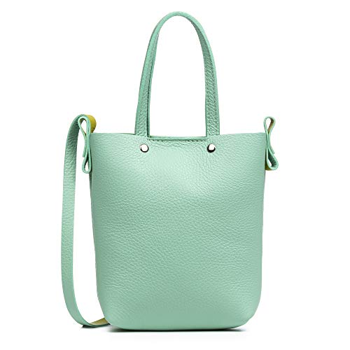 Firenze Artegiani. Italia Bolso bandolera Mujer.Piel auténtica Dollaro 17x5x19 cm. Color: Aguamarina