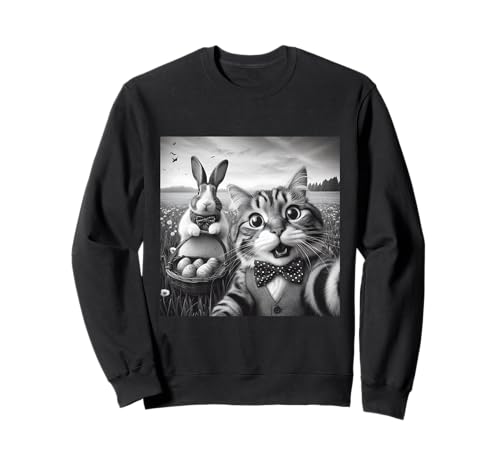 Funny Cat Taking Selfie Easter Bunny Rabbit Sweatshirt