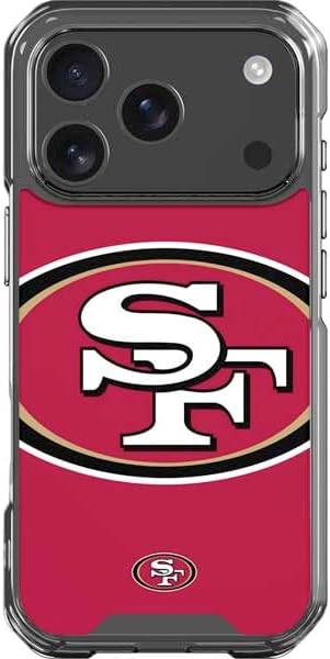 Skinit Clear Phone Case Compatible with iPhone 17 Pro - Officially Licensed NFL San Francisco 49ers Large Logo Design