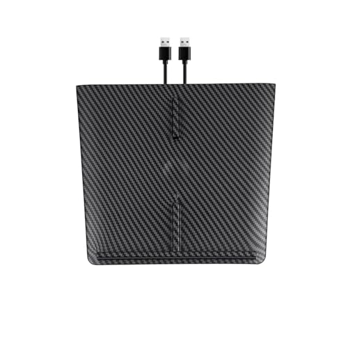 Cargador de coche Model3 de fibra de carbono, para accesorios Model 3, puertos de carga USB para coche, doble carga rápida, para cargador inalámbrico Model 3 2020, estación de carga inalámbrica