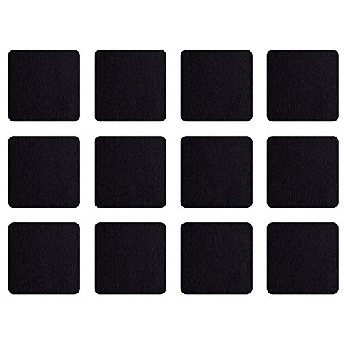 ASA Selection 7835420 Untersetzer für Gläser, 10 x 10 cm, Kunststoff in Lederoptik, schwarz (3 x 4er Pack)