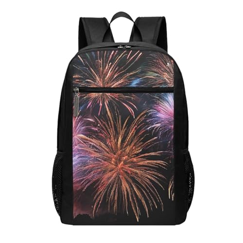 Explosion Firework 3d Backpack 17 Inches, Unisex Sports Rucksack, Large-Capacity Travel Bag, Business Backpack.