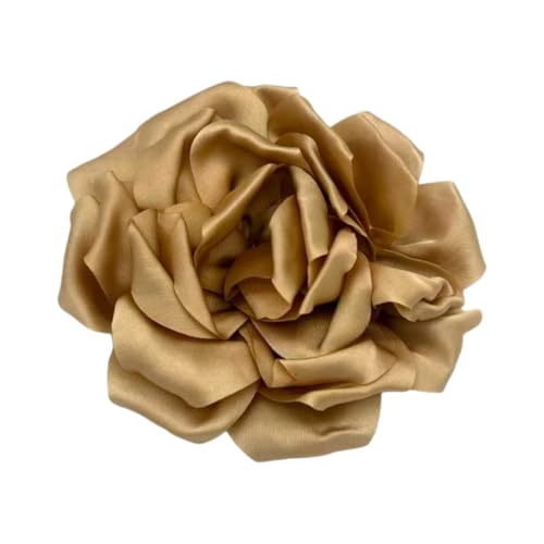 Image of Rose Brooch and Pin for Women Elegant Delicate Flower Pin Shawl Clip Duck Beak Clip for Women's Dress Banquet Party Jewelry Gift