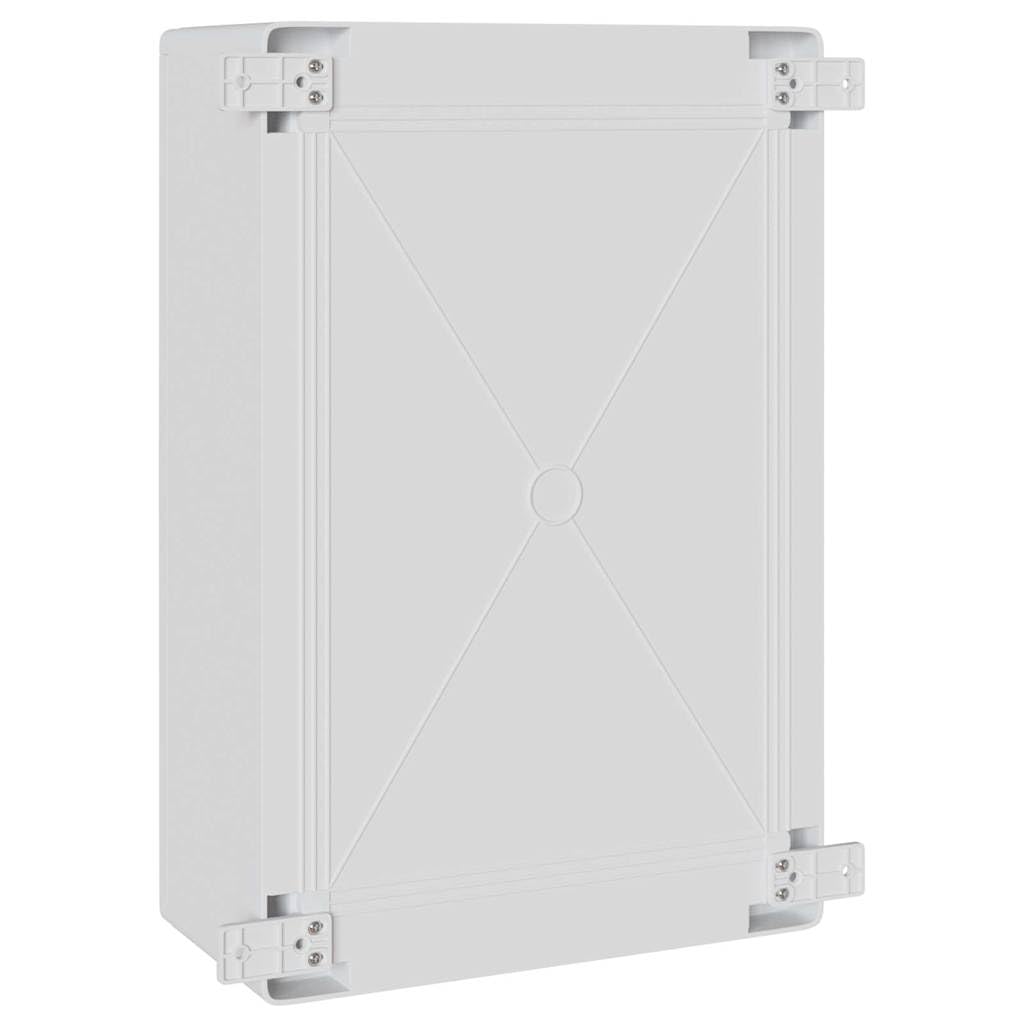 Mangloder Steuerungsschrank Grau aus ABS Kunststoff 47 x 20 x 60 cm, für Haus und Wand, aufputz und unterputz, verteilerdose und schaltschrank, feuchtraum zubehör, innen außen