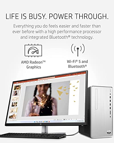 Hp 2022 Newest Pavilion Desktop Pc, Amd Ryzen 3 5300G (Beats I7-10750H), 32Gb Ram, 2Tb Ssd, 2Tb Hdd, Amd Radeon Graphics, Wired Mouse And Keyboard, Wi-Fi, Bluetooth, Windows 11, Bundle With Jawfoal #TOP3