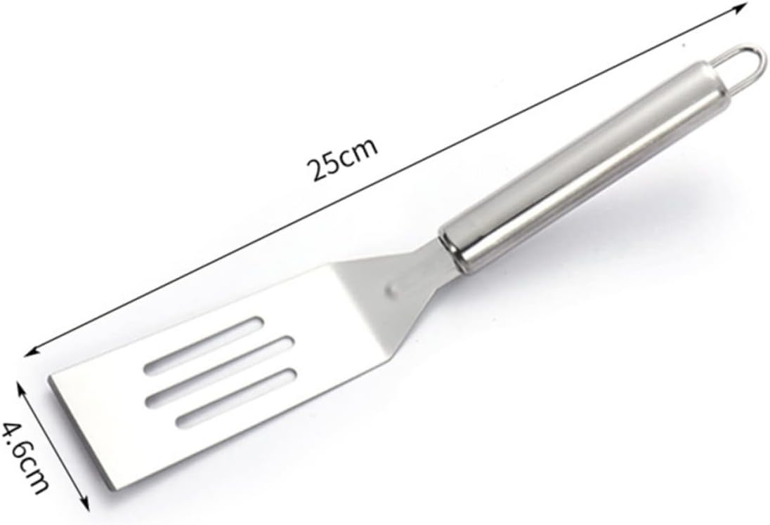 4pcs Stainless Steel Spatula Non-scratch Cooking Turner for Frying Eggs Pancakes and Steak Ergonomic Handle for Kitchen and Teppanyaki Use
