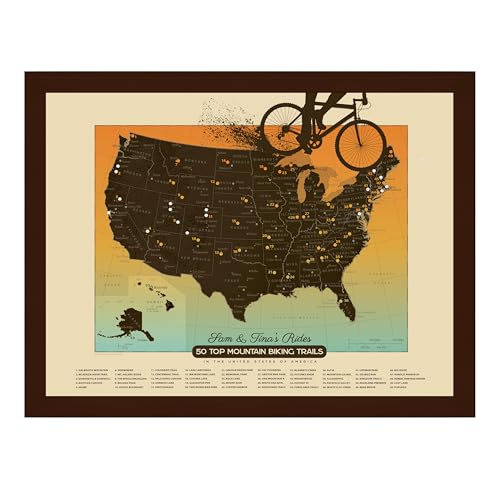 Wendy Gold Studios Mountain Biking Top USA Trails Push Pin