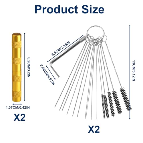 Image of 4 Pack Carburetor Cleaning Kit, Torch Tip Dirt Removal Set for Jets Nozzles Orifices, Throttle Body Tools for Chainsaw Motorcycle ATV Carb Welding Stove Shower Head Maintenance