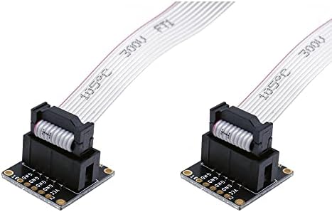Treadax 2 pezzi JTAG Breakout Board Adapter Converter SWD Breakout Jtag Debug Board con 2 file 1,27 mm Passo 10 pin Connettore IDC femmina a femmina Cavo jumper 200 mm per J-Link