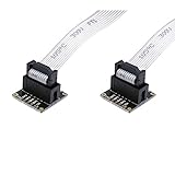 Treedix 2pcs JTAG Breakout Board Adapter SWD Adapter Board Jtag Debug Board with 2 Row 2.54mm Pitch 10pins Female to Female IDC Connector Flat Flexible Gray Ribbon Jumper Cable 200mm Pitch for J-Link