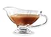 Circleware Saucy Glass Gravy Dish with Handle, 10 oz, Clear