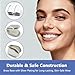 UAIAGM 4PCS Silver Tooth Cap Grillz Single Grill Caps for Teeth Stylish Fake Front Grills for Men and Women Silver Hip Hop Mouth Piece Grillz Kit Fashion Jewelry Accessory for Party Wear
